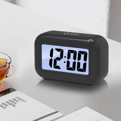 Black Rectangle Mini Wholesale Alarm Clock Digital For Desk And Table