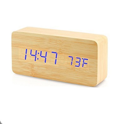 2019 New Products Factory Supplier Table Digital Wooden Alarm Clock